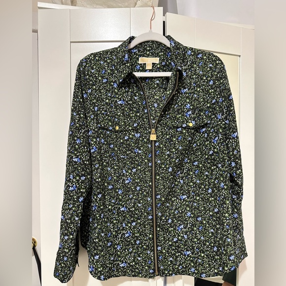 Michael Kors Tops - Michael Kors Black Floral Blouse